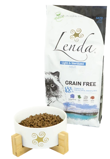 Pet food package and bowl Lenda Light Sterilized