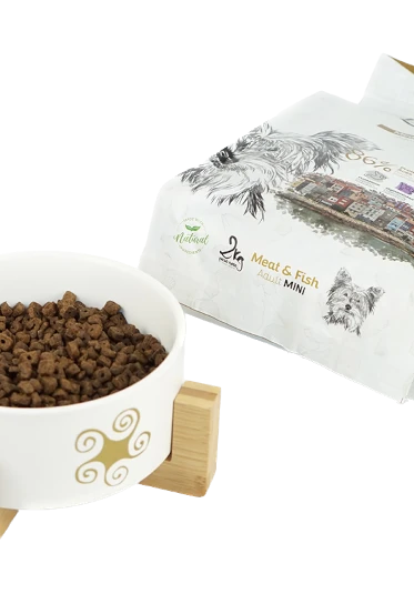 Bowl and pet food package Lenda mini Meat & Fish